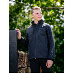 Chaqueta de equitación impermeable Team Young Rider para niño negra Negro Chaqueta de equitación impermeable Team Young Rider para niño negra Negro