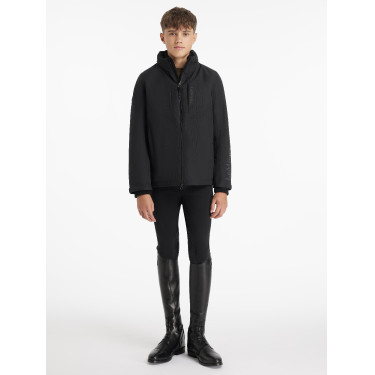 Chaqueta de equitación impermeable Team Young Rider para niño negra Chaqueta de equitación impermeable Team Young Rider para niño negra