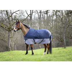 Manta Equi-Theme Tyrex 600 D 150g Azúl marino / gris Manta Equi-Theme Tyrex 600 D 150g Azúl marino / gris