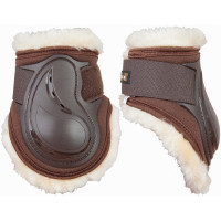 Protectores de menudillos Design T de T - lana síntetica Castaño Marr&amp;amp;amp;oacute;n