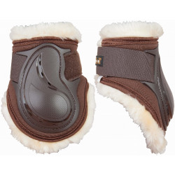 Protectores de menudillos Design T de T - lana síntetica Castaño