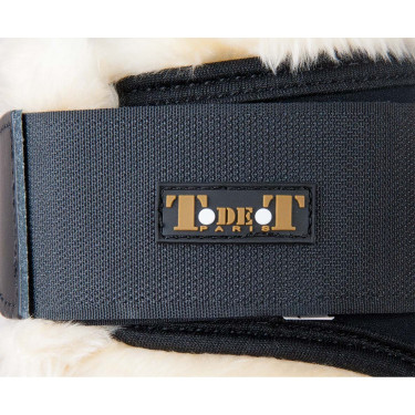 Protectores de menudillos Design T de T - lana síntetica Negro
