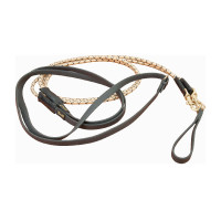 Riendas alemanas Biotack y cuerda T de T Negro / beige