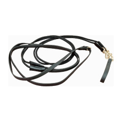 Riendas alemanas Biotack y cuerda T de T Negro Riendas alemanas Biotack y cuerda T de T Negro