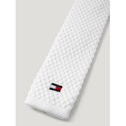Corbata de punto para hombre Tommy Hilfiger Equestrian Adam con cremallera Blanco óptico Corbata de punto para hombre Tommy Hilfiger Equestrian Adam con cremallera Blanco óptico