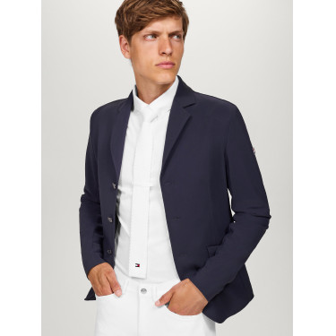 Corbata de punto para hombre Tommy Hilfiger Equestrian Adam con cremallera Blanco óptico Corbata de punto para hombre Tommy Hilfiger Equestrian Adam con cremallera Blanco óptico