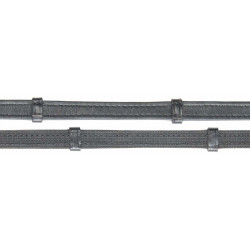 Riendas Hunter goma y stop en cuero T de T Havana oscuro