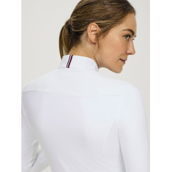 Polo de concurso Tommy Hilfiger Equestrian invierno Verona mujer de manga larga Blanco óptico