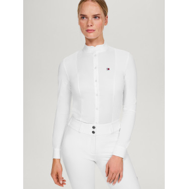 Polo de concurso Tommy Hilfiger Equestrian New Jersey de manga larga para mujer