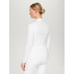 Polo de concurso Tommy Hilfiger Equestrian New Jersey de manga larga para mujer Blanco óptico Polo de concurso Tommy Hilfiger Equestrian New Jersey de manga larga para mujer Blanco óptico