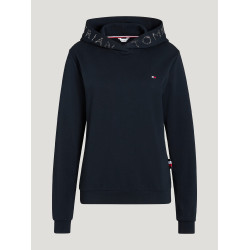 Sudadera con capucha Tommy Hilfiger Equestrian Strass Laurens mujer Azul marino Sudadera con capucha Tommy Hilfiger Equestrian Strass Laurens mujer Azul marino