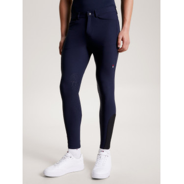 Pantalón de equitación Tommy Hilfiger Equestrian hombre Pro grip rodillas Cielo del desierto Azul