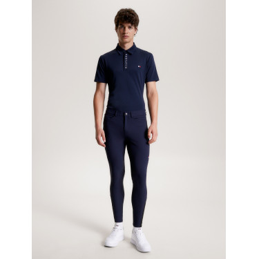 Pantalón de equitación Tommy Hilfiger Equestrian hombre Pro grip rodillas Cielo del desierto Azul