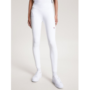 Legging Tommy Hilfiger Equestrian Elmira mujer full grip Blanco óptico