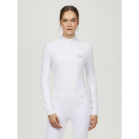 Polo de concurso Tommy Hilfiger Equestrian Taylor Strass de manga larga Blanco óptico Polo de concurso Tommy Hilfiger Equestrian Taylor Strass de manga larga Blanco óptico