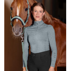 Camiseta con cremallera ELT funcional Milano Azul plateado