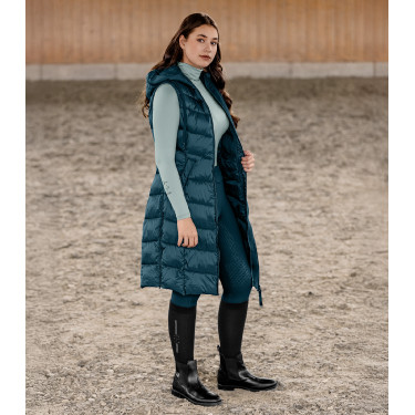 Chaleco largo y ligero ELT Ostende Azul petróleo