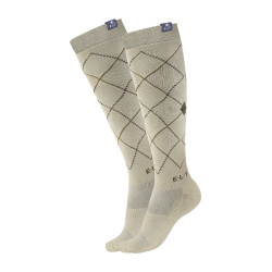 Calcetines de equitación ELT Argyle Gris beige