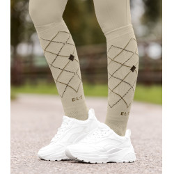 Calcetines de equitación ELT Argyle Gris beige