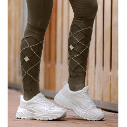 Calcetines de equitación ELT Argyle Marrón verde Marr&amp;amp;amp;oacute;n
