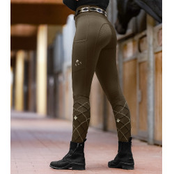 Calcetines de equitación ELT Argyle Marrón verde Marr&amp;amp;amp;oacute;n