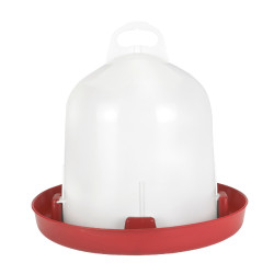 Bebedero de doble cuerpo Kerbl Hobbyfarming Blanco / rojo