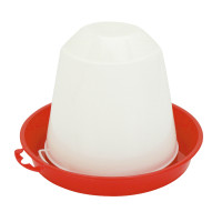 Bebedero de plástico Kerbl Hobbyfarming Blanco / rojo