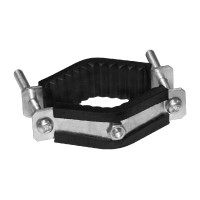 Brida de fijación para postes redondos Kerbl Negro