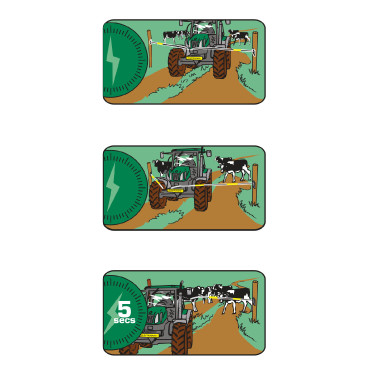 Bisagra de repuesto Electro Gate Kerbl Negro / amarillo