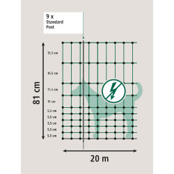 Cerca de delimitación Camping Net AKO Verde Cerca de delimitación Camping Net AKO Verde