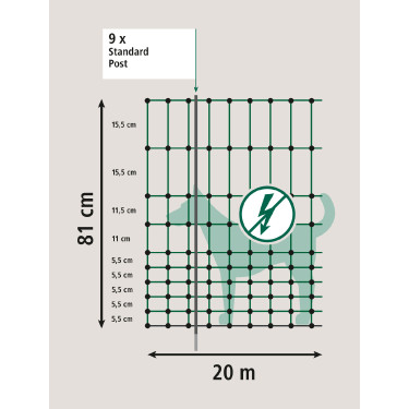 Cerca de delimitación Camping Net AKO Verde Cerca de delimitación Camping Net AKO Verde