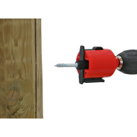 Punta de atornillado para aislador anular y de clip AKO Roja Rojo