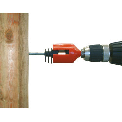 Punta de atornillado para aislador anular y de clip AKO Roja Rojo