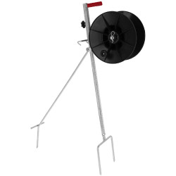 Enrollador Super con asa y fijación para el montaje en el soporte AKO Negro