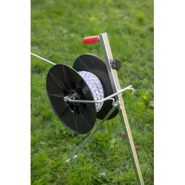 Enrollador Super con asa y fijación para el montaje en el soporte AKO Negro