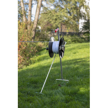 Enrollador Super con asa y fijación para el montaje en el soporte AKO Negro