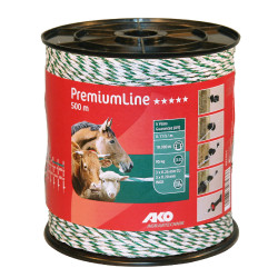 Hilo de cercado PremiumLine AKO Blanco / verde Hilo de cercado PremiumLine AKO Blanco / verde