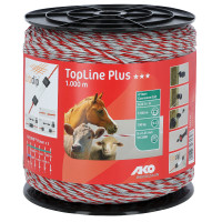 Hilo de cercado TopLine Plus AKO Blanco / rojo Hilo de cercado TopLine Plus AKO Blanco / rojo