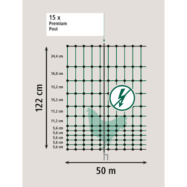 Malla avícola Premium AKO Verde