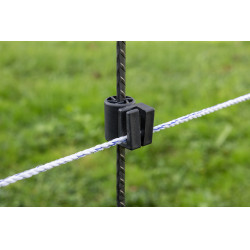 Aislante complementario para piquetes redondos y ovalados AKO Negro