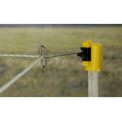 Aislador de cabeza, solución de esquina para cinta / cordón T-Post AKO Amarillo Aislador de cabeza, solución de esquina para cinta / cordón T-Post AKO Amarillo