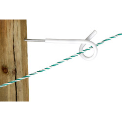 Aislador separador con ojal AKO Blanco