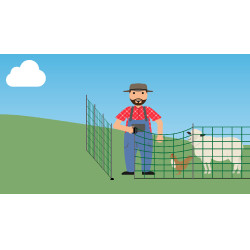 Kit completo de apertura para malla Kerbl Hobbyfarming Negro Kit completo de apertura para malla Kerbl Hobbyfarming Negro