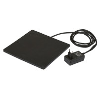 Placa calefactora de caucho para bebederos Kerbl Hobbyfarming Negro