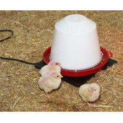 Placa calefactora de caucho para bebederos Kerbl Hobbyfarming Negro