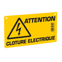 Placa de señalización – ¡Atención, cerca eléctrica! AKO Amarillo Placa de señalización – ¡Atención, cerca eléctrica! AKO Amarillo