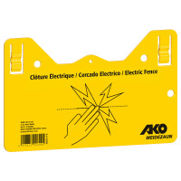 Placa de señalización – ¡Atención, cerca eléctrica! AKO Amarillo
