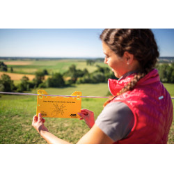 Placa de señalización – ¡Atención, cerca eléctrica! AKO Amarillo