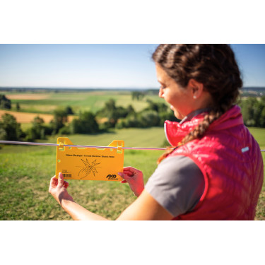 Placa de señalización – ¡Atención, cerca eléctrica! AKO Amarillo