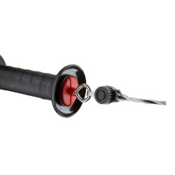 Manija de puerta con conector para cordón y alambre AKO Negro